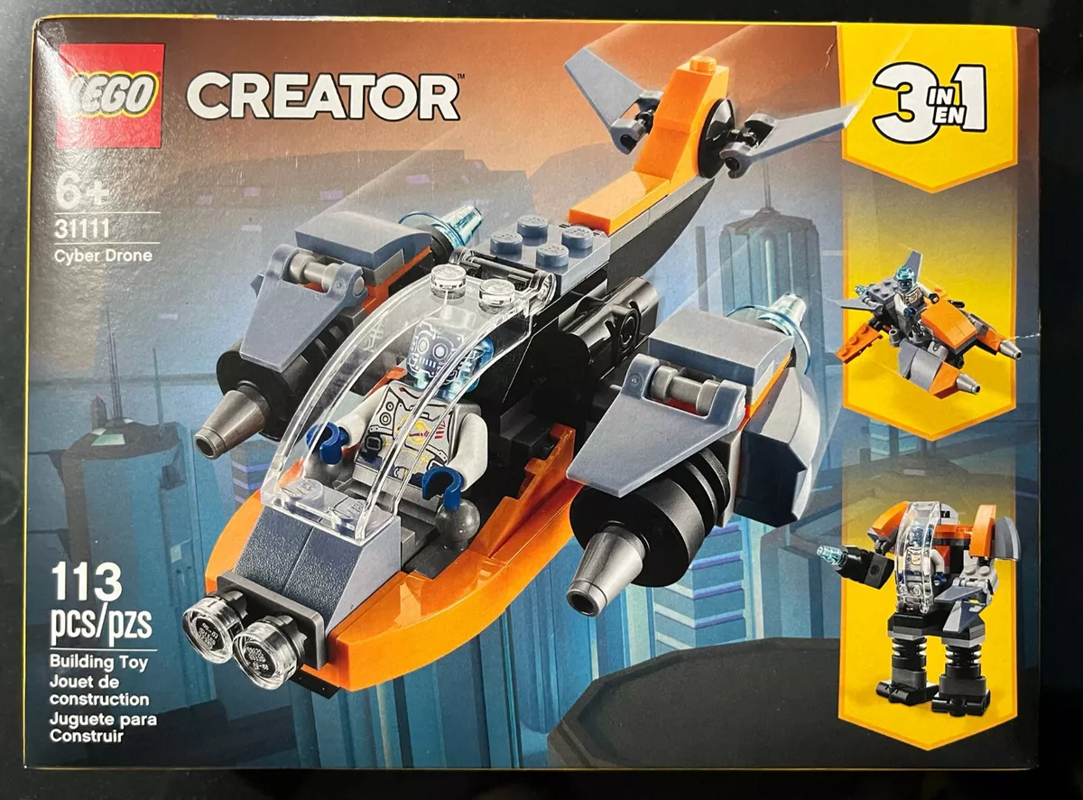 LEGO CREATOR 3 in 1 Cyber Drone Kit Set 31111 Brand New 