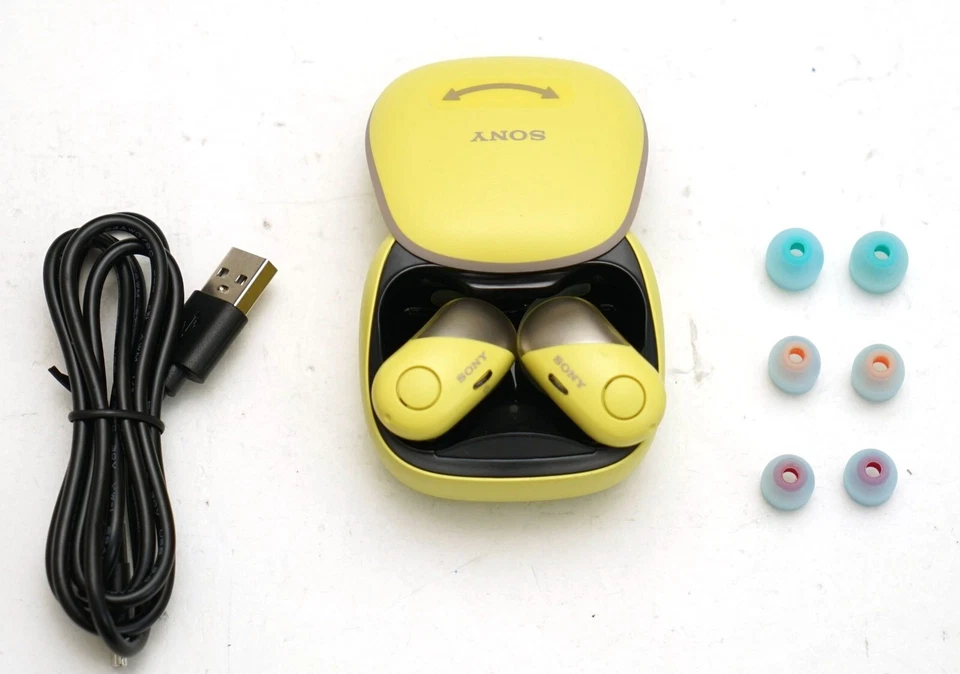 Sony WF-SP700N/Y Earphones In-Ear Noise Canceling Sports WFSP700N Yellow - Image 3 of 4