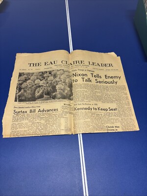 1969 July 31 Newspaper article Nixon Tells Enemy 2 Talk Seriously Eau Claire Wis