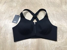 Knix Women's High Support Zip Front Catalyst Sports Bra Size: 6++ Black NWT