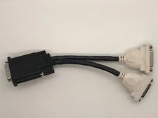 OEM DMS-59 male to two Single-Link DVI female 8 inch Adapter cable
