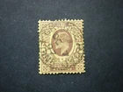 GB KEVII 1902 3d dull purple on orange-yellow SG232 G-FU