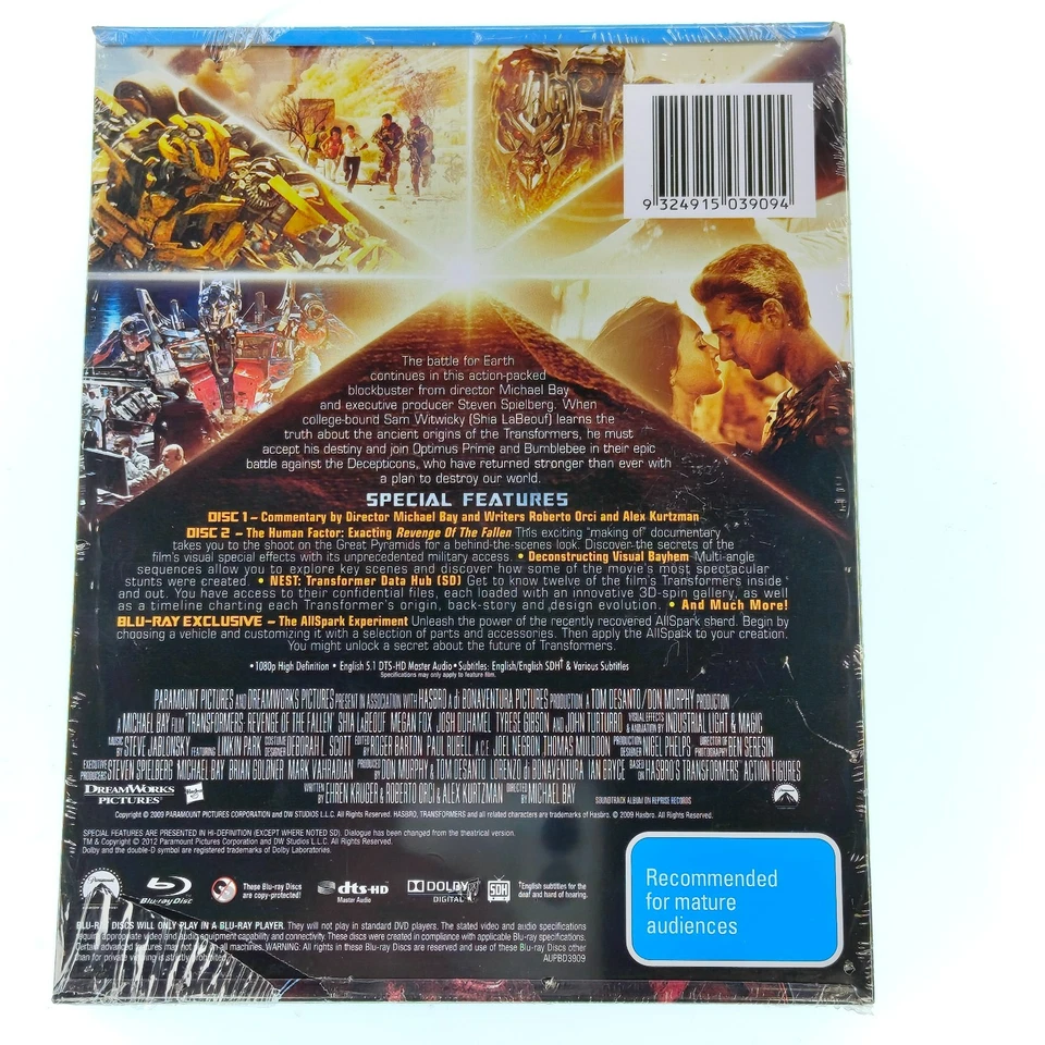 Transformers Revenge of the Fallen - Steel Case Steel Book - New Sealed -Reg ALL - Image 2 of 2