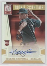 2015 Panini Elite Rookie Essentials Signatures 24/75 Kendall Graveman Auto 7eo