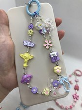 DIY Beaded Phone Charm Wristlet Bracelet String Strap Bag Charm Gift Cute