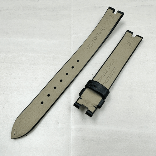 Genuine New TIFFANY Lug 12mm Satin Watch Band Black #625 - Picture 2 of 4