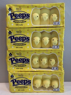 Peeps Yellow Marshmallow 5 Count 4 Pack 20 Total Peeps NEW Free Shipping
