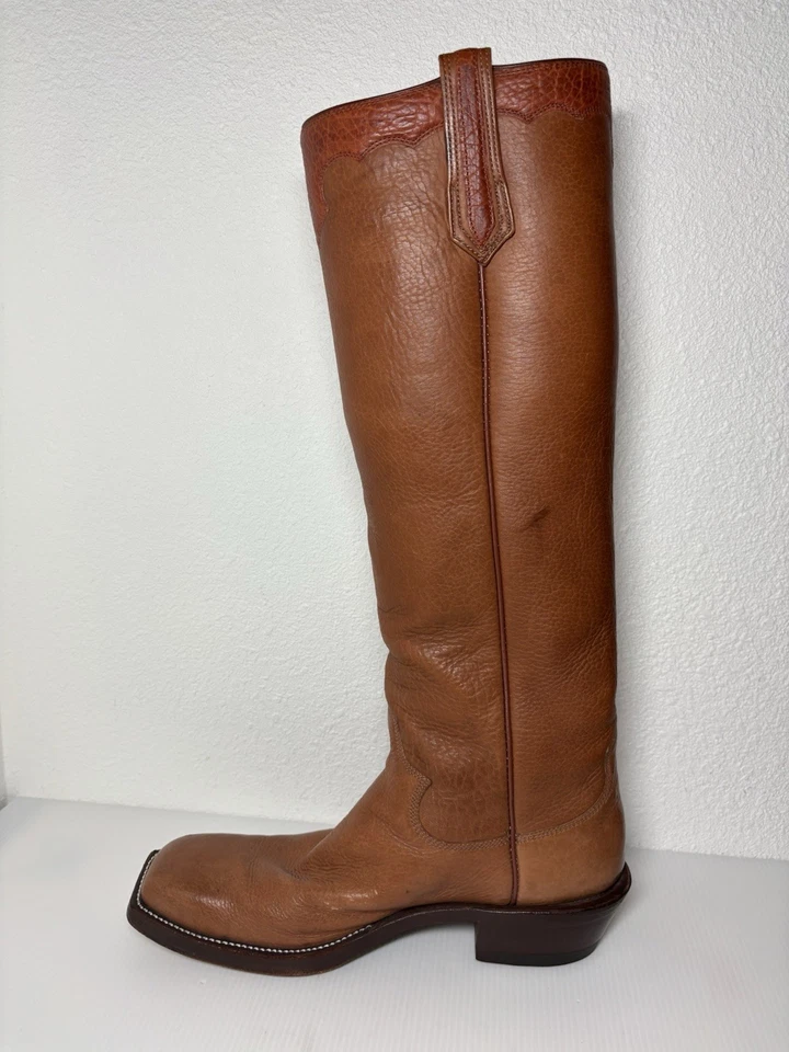 Высокие мужские ботинки Paul Bond Western на заказ 11AA Nar стержень карамельная кожа C Desc I - Изображение 4 из 4