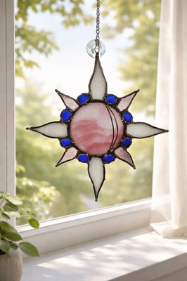 Suncatcher stained glass ~ Sun Moon Eclipse