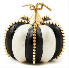 MACKENZIE-CHILDS Haunted House Gold Spikes Small Capiz Pumpkin