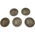 Lot of 5 Morgan Silver Dollars Philadelphia Mint 1882 1882 1887 1890 1890 Circul