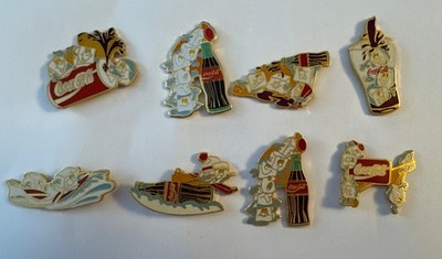Coca Cola Pin Satz Eiswürfel Ice Cube Sommer Summer Pins 1990er Vintage