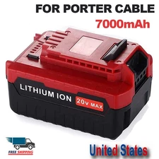 For Porter Cable PCC681L  20V 20 V MAX 7.0Ah Lithium-Ion Battery PCC685L 7000mAh