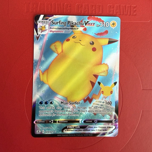 Pokemon TCG - Surfing Pikachu VMAX (Holo) 009/025 Celebrations Englisch 2021