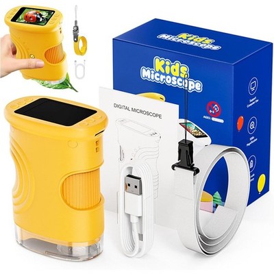 Wonder Quest Microscope, 200x-1000x Magnification Handheld Portable Yellow