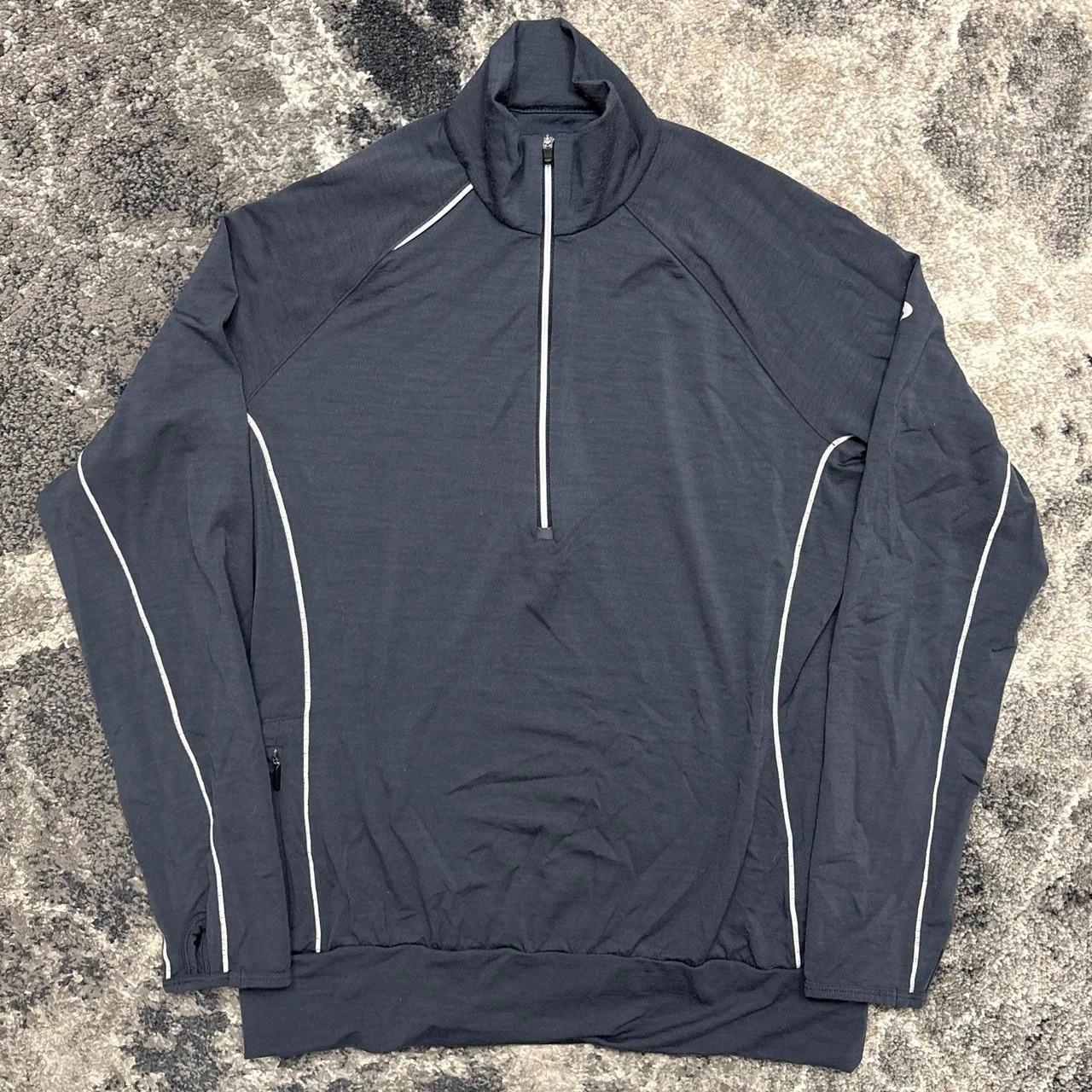 Icebreaker GT 1/4 Zip Pullover Womens Large 200 Lightweight Merino Wool Sweater