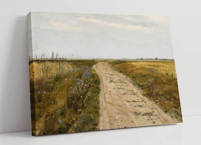 FELDBAHN, JOZEF CHELMONSKI - TIEF GERAHMTER LEINWANDBILD-WANDDRUCK
