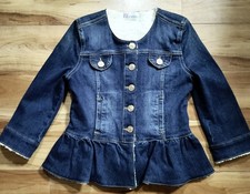 REDVALENTINO Denim Frill Shearling Jacket Outer