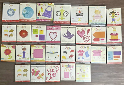 Sizzix Die mix lot Flowers Design Birthday Dress Ups U Choose