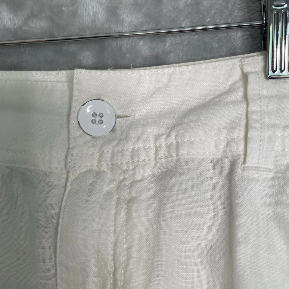 Minifalda Converse de lino para mujer 6 bolsillos con cremallera marfil blanco roto de colección Y2K Foto 3 de 4