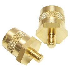 1 Pair Battery Terminal Connector, Brass Auto Battery Post M6 Thread Male
