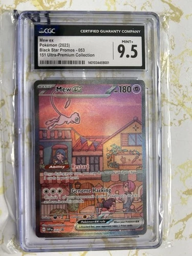 CGC 9.5 MINT+ Mew Ex SVP053 ALTERNATE ART HOLO 151 UPC PROMO Pokemon Card
