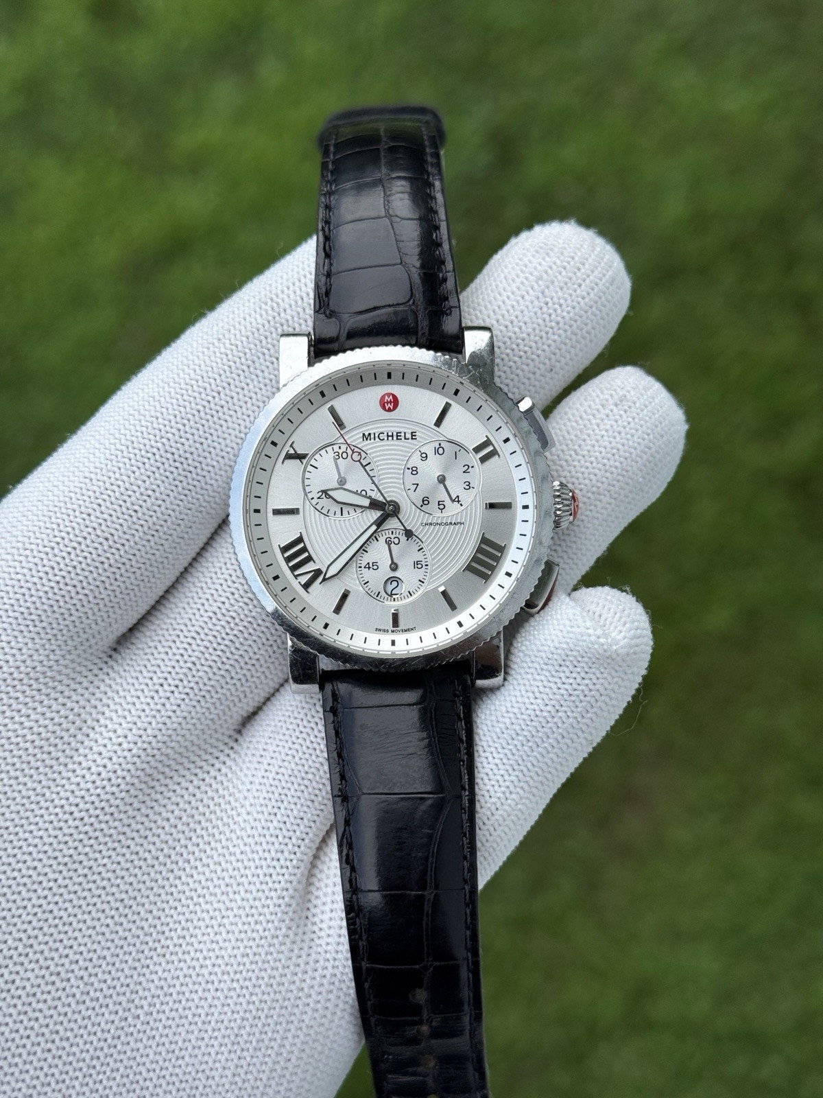 Michele Sport Sail Large Chronograph Roman Numeral Unisex Watch