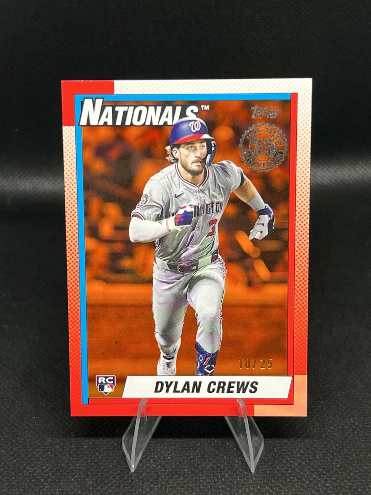 Dylan Crews - 2025 Topps Series 2 RC Rookie 1990 35th Orange /25 Nationals