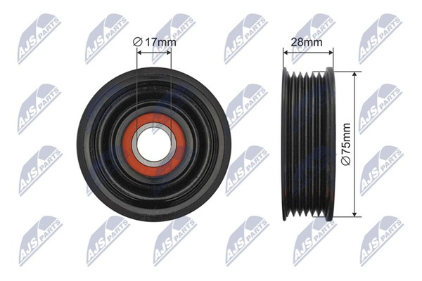 NTY Spannrolle Keilrippenriemen RNK-MZ-017 Metall FüR Mazda BL MZR BL12 BL14-image