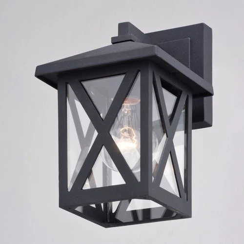Vaxcel Lighting T0744 Rockford 9" Tall Outdoor Wall Sconce - Black - Picture 4 of 11