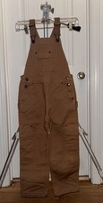 Duluth Kids Sz 6 Standard Fit Cotton Brown Denim Bib Overalls