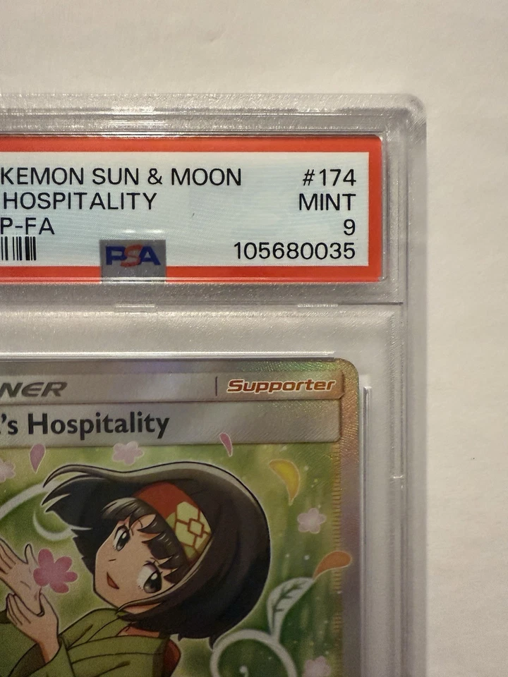 Pokemon Sun & Moon Team Up Erika’s Hospitality Full Art 174 PSA 9 - Image 4 of 4