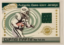 Curtis Martin 2001 Prism Atomic Game Worn Jersey #60 New York Jets ExNM+ Pacific