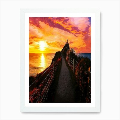Nugget Point Leuchtturm am Morgen gerahmtes Wandbild Poster Leinwanddruck Bild