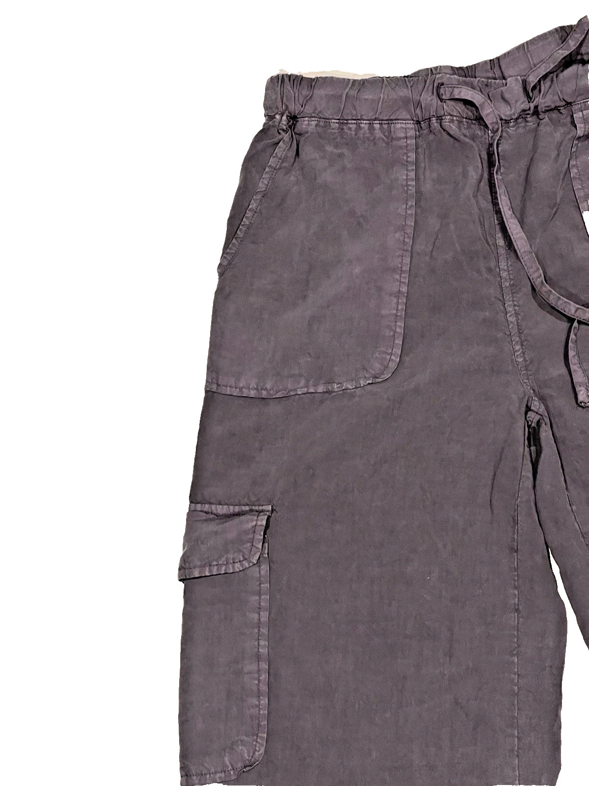 Thread + Supply Grey Drawstring Cargo Pants Size … - image 4