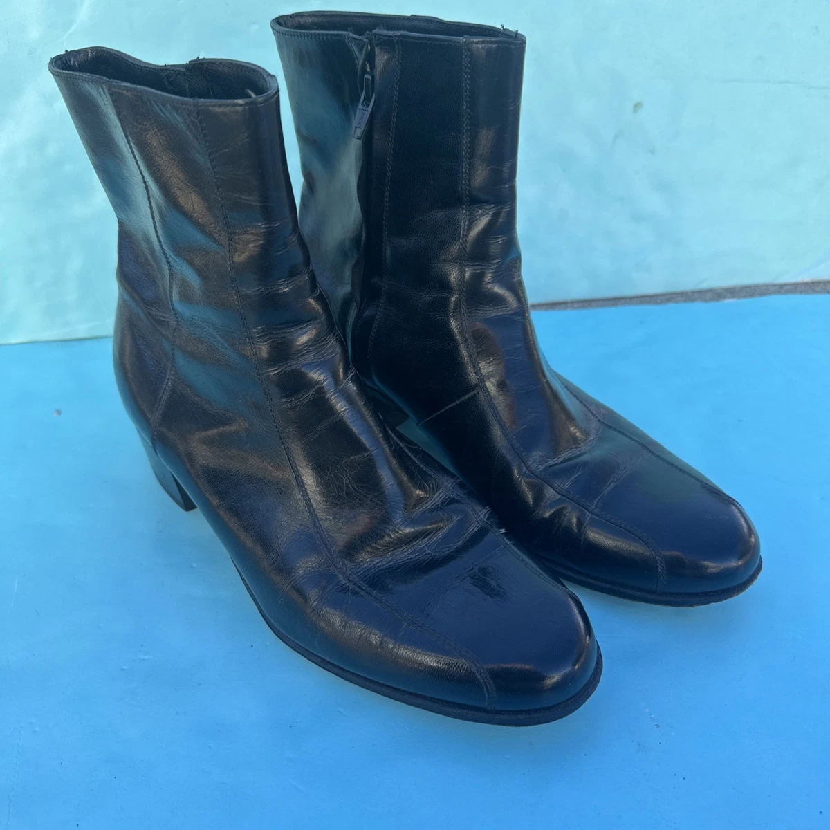 VTG Florsheim Beatle Moto Ankle Boots 11 NARROW Florsheim Boots 12 - Etsy main image 2