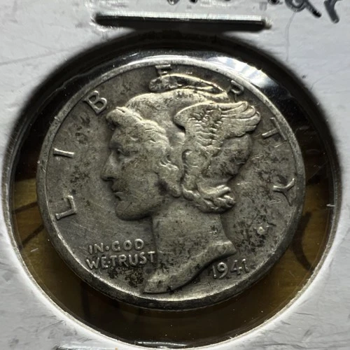 1941 Mercury Dime Silver 10C US Coin Circulated Business Strike