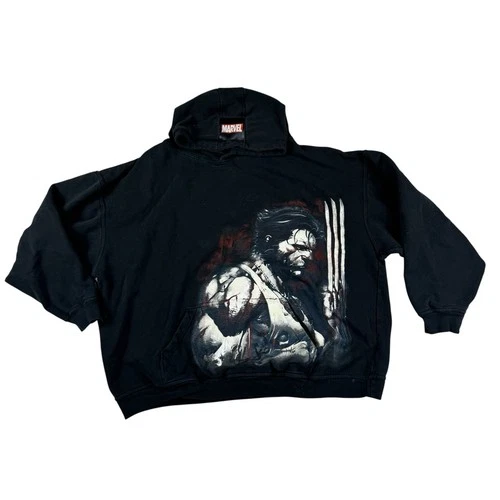 Vintage Y2k Marvel Mad Engine Wolverine X-Men Logan Pullover Hoodie Men’s 2XL