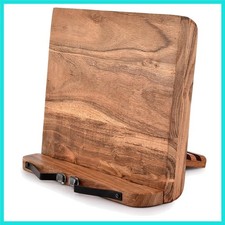 Acacia Wood Book Stand Adjustable Angle Reading Book Holder for Textbook, Rec...
