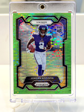 2023 Panini Prizm - Rookies Jordan Addison #368 Neon Green Pulsar Prizm (RC)