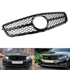 Frontgrill Kühlergrill Schwarz glänzend Für Mercedes C-Klasse W204 bj.2007-2014