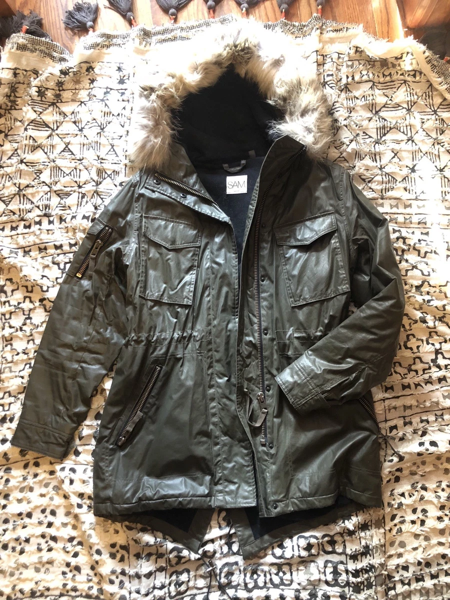 SAM Fur Trim Hudson Parka Sz L with SAM Fox Fur Lining Vest Sz S