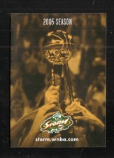 Seattle Storm--2005 Pocket Schedule--Starbucks Coffee--WNBA