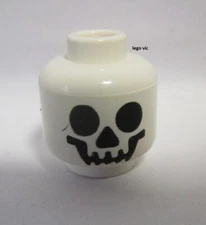 Lego 3626bpb0001 Minifigure, Head Skull Standard Pattern 5986 6761 79007 MOC -A9