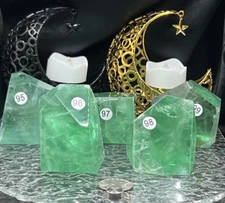 Natural Green fluorite Free-form Rainbows Uvreaction L@@K Free ship & Gift