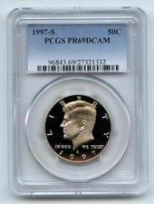 1997 S 50C Kennedy Half Dollar Proof PCGS PR69DCAM