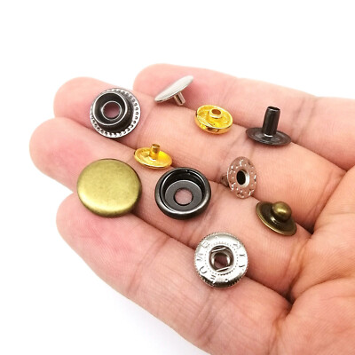 Chiusura Con Perno A Scatto 17x10mm Con Anello In Ottone Di Alta