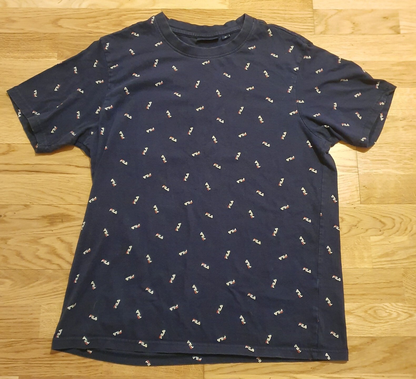 FILA LOGO T SHIRT maglietta retrò top classico casual elegante sport uomo taglia media