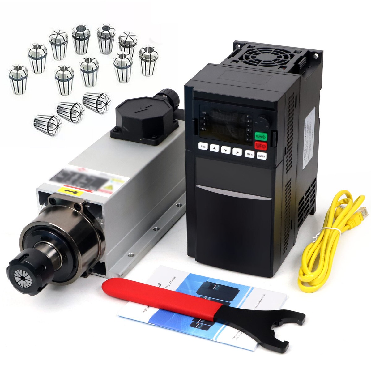 WDB-129.500SL-KEエンジンコンプリート販売 3.5KW Spindle Motor ER20 300Hz 4Bearing Air-cooling 18000RPM w