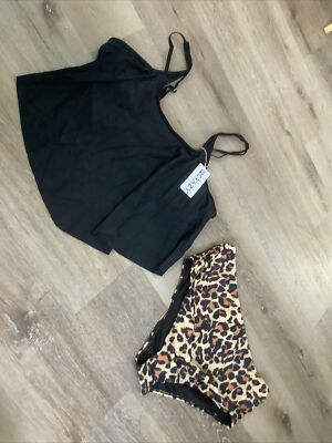 12 Crazy - 2-Piece Swimsuit - Flowey Top & High Waisted Bottom - Size 3XL